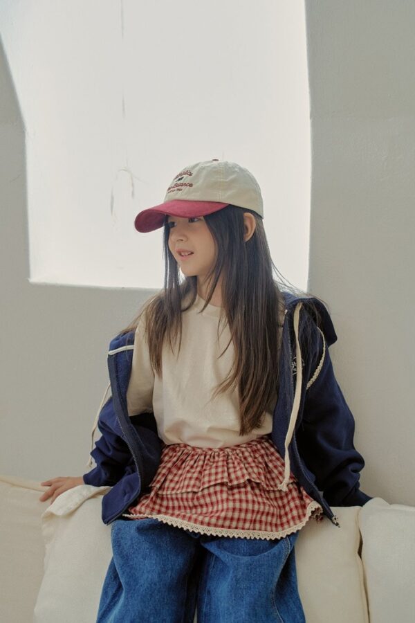 🍂 鄉野微光格紋襯裙
