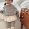 🍂 字母愛心刺繡衛衣