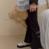 🍂 蔓影蝴蝶結喇叭褲