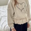 🍂 字母愛心刺繡衛衣
