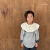 🍂 反折格紋撞色上衣