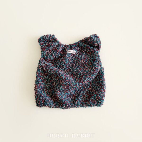 ❄️ 可愛蓬鬆爆米花紋針織背心