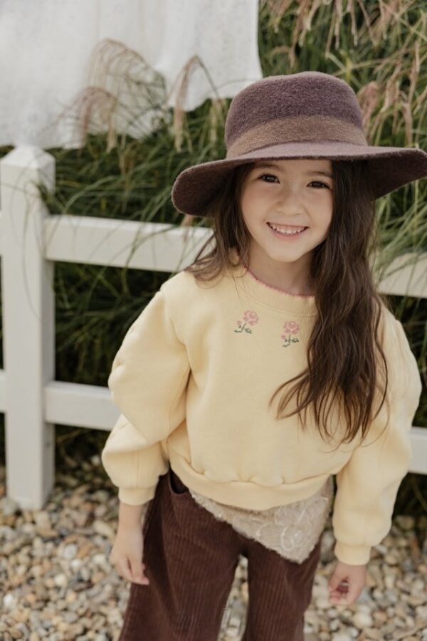 ❄️ 甜美花朵刺繡娃娃領衛衣