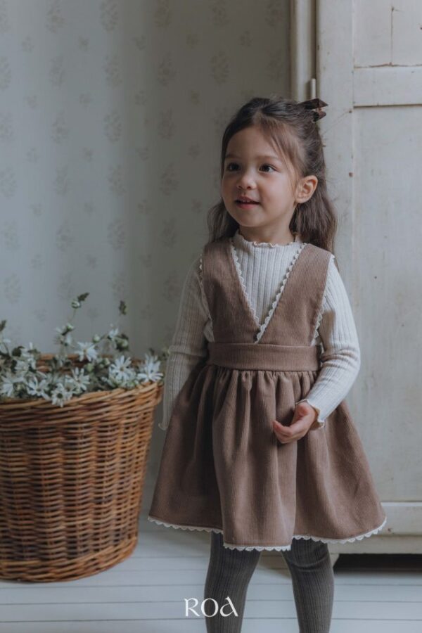 ❄️ 絲帶荷葉吊帶裙