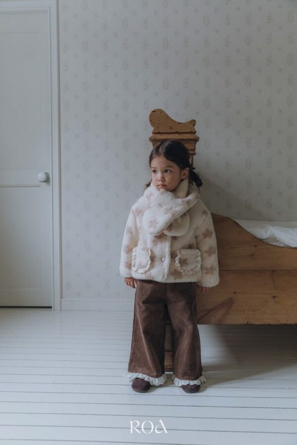 ❄️ 花卉提花毛絨圍巾