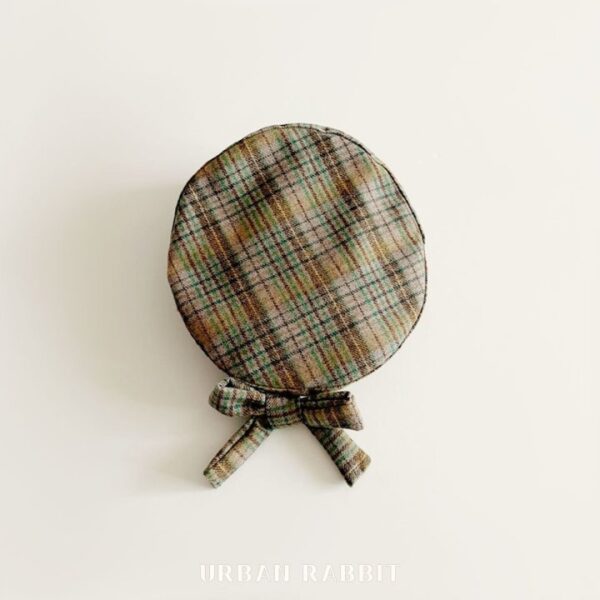 141A4466-207A-4E42-BE9B-235198853604 ❄️ 氣質學院風格紋貝雷帽+蝴蝶結髮夾