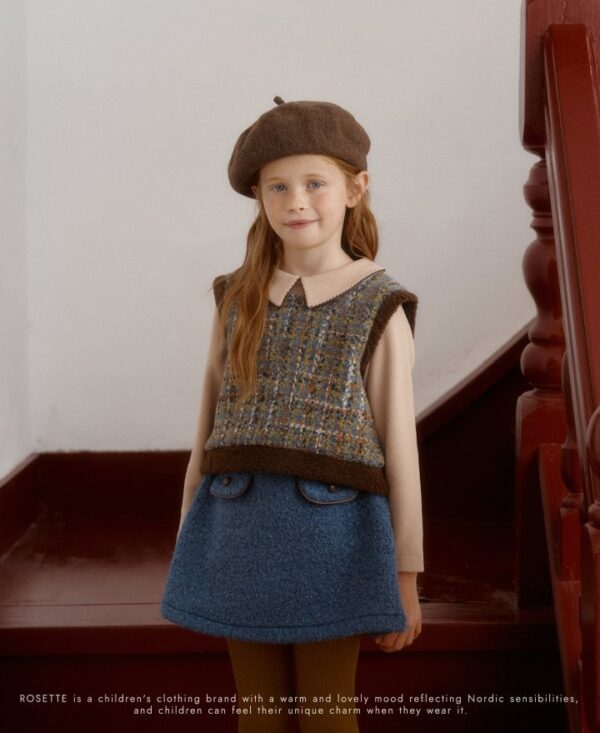 17E3DF72-5FD6-4BF6-B524-ECB1581AF4C8 ❄️ 復古學院風粗花呢毛絨背心