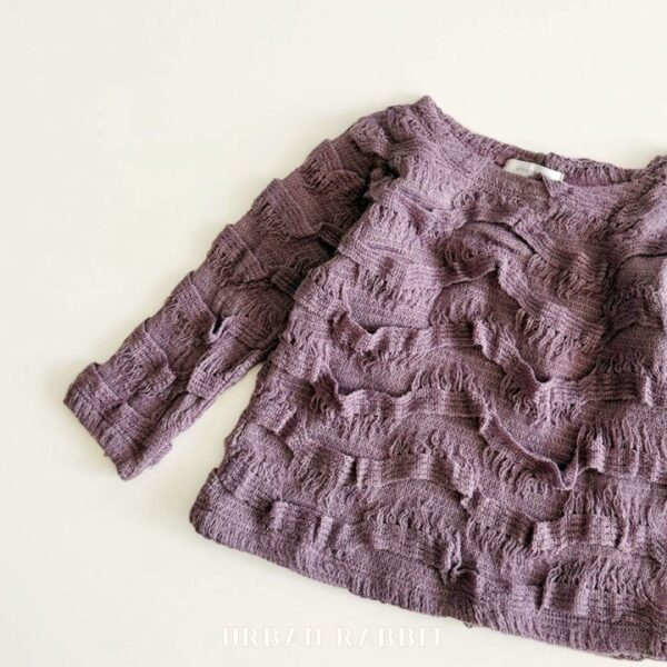 ❄️ 優雅立體波浪紋針織上衣