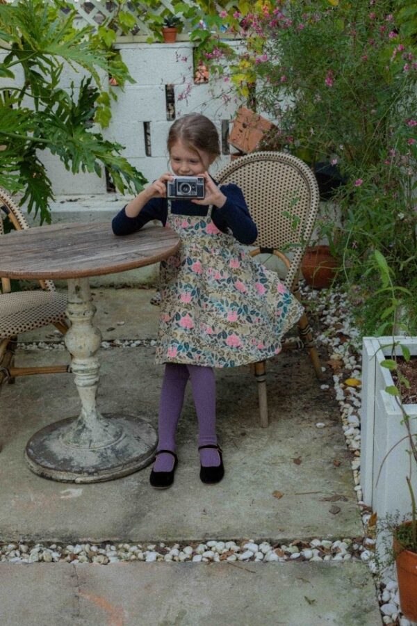 ❄️ 輕柔花語提花印花細肩帶洋裝