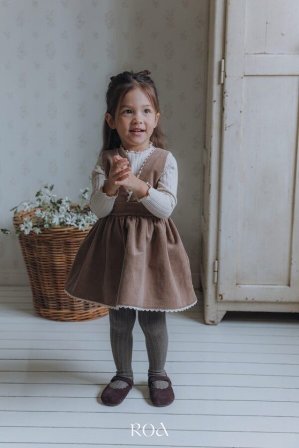 ❄️ 絲帶荷葉吊帶裙