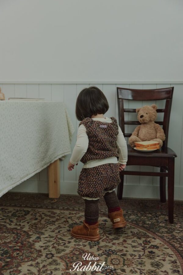 ❄️ 可愛蓬鬆爆米花紋針織背心