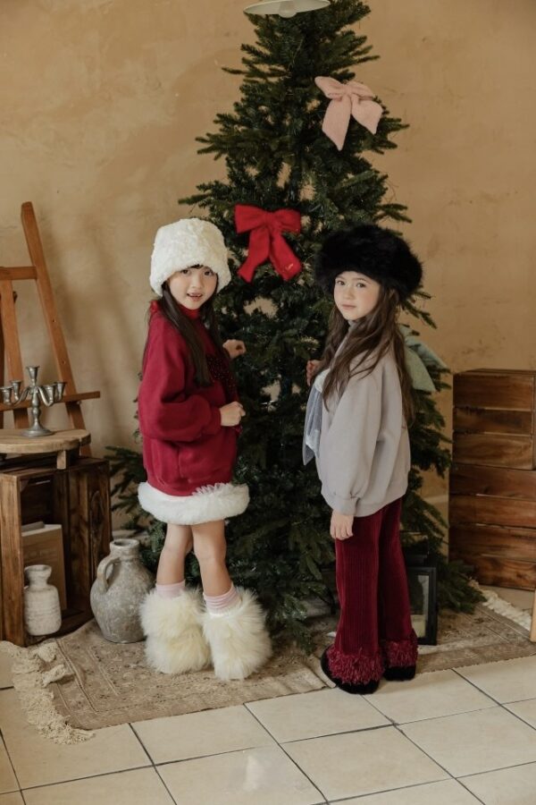 ❄️ 優雅絲絨蝴蝶結衛衣