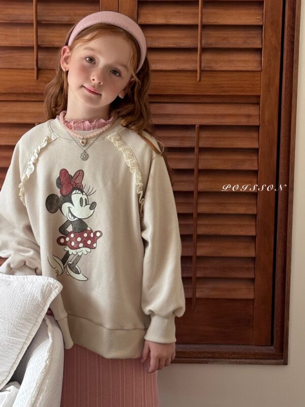 ❄️ 米妮荷葉滾邊大學T