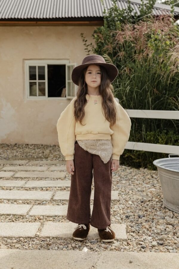 ❄️ 甜美花朵刺繡娃娃領衛衣