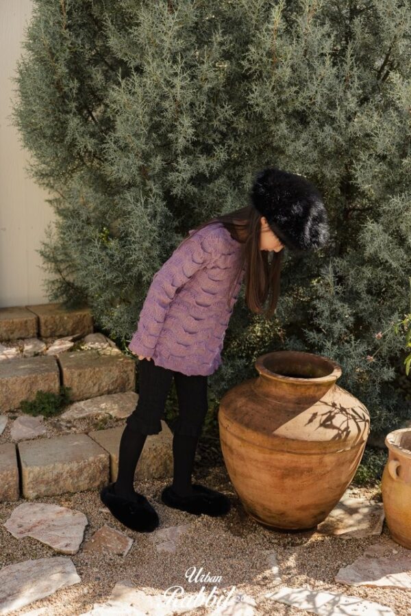 ❄️ 優雅立體波浪紋針織上衣