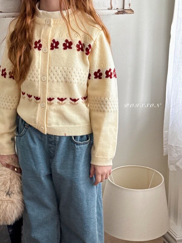 ❄️ 軟糯朦朧色系小花開襟衫