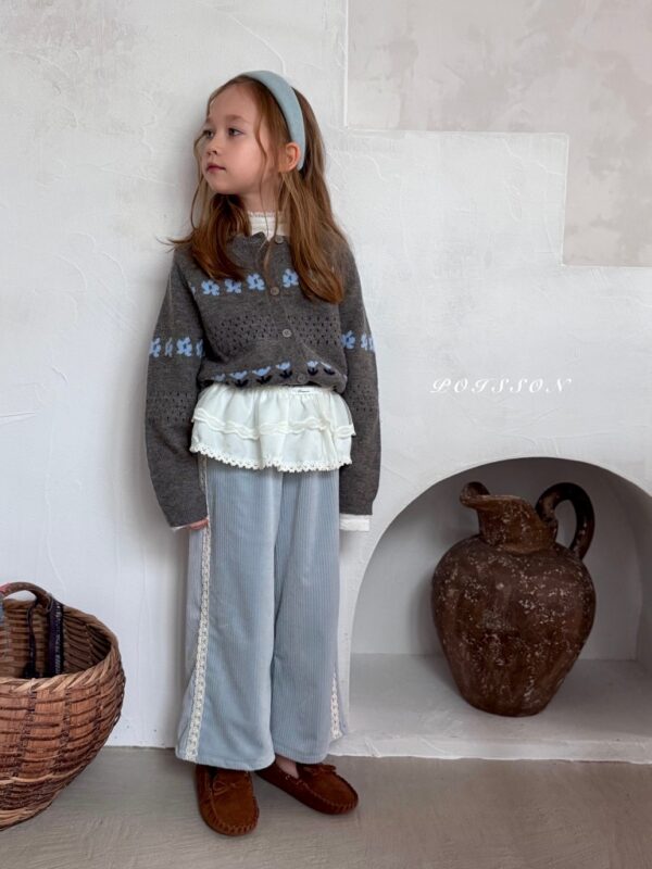 ❄️ 軟糯朦朧色系小花開襟衫