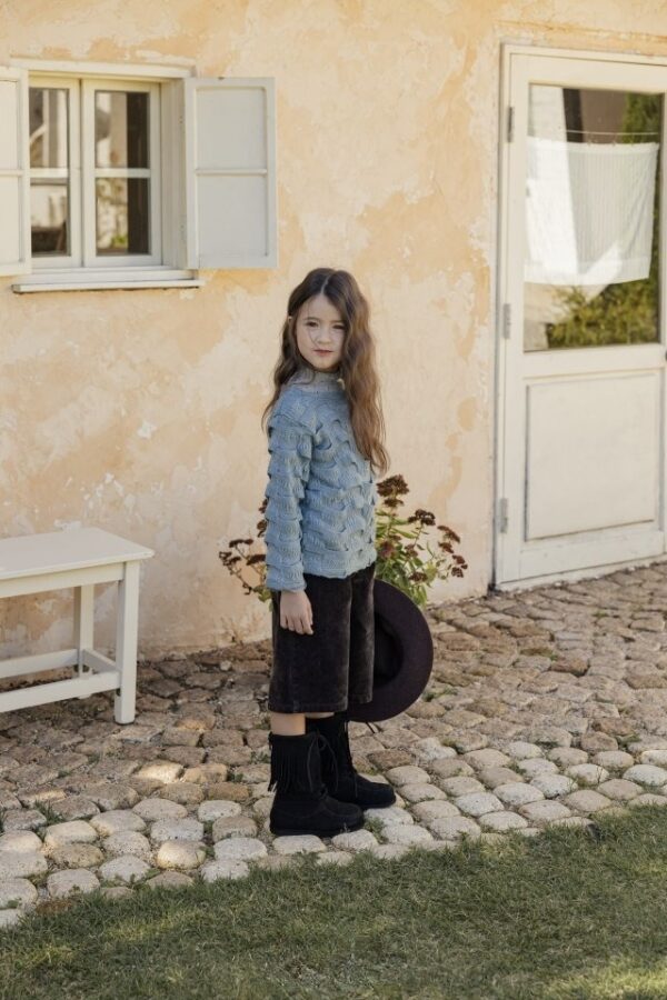 ❄️ 優雅立體波浪紋針織上衣