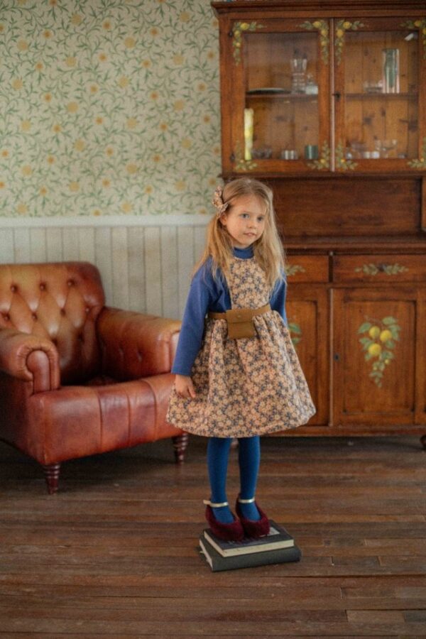 ❄️ 花漾甜心燈芯絨背心洋裝