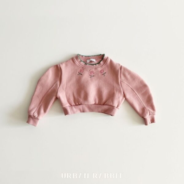 ❄️ 甜美花朵刺繡娃娃領衛衣