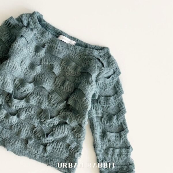 ❄️ 優雅立體波浪紋針織上衣