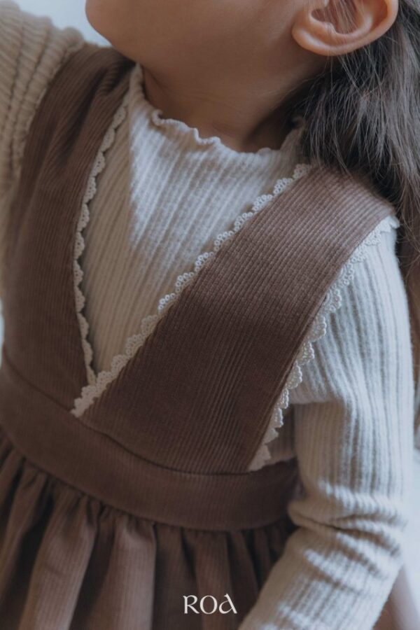 ❄️ 絲帶荷葉吊帶裙