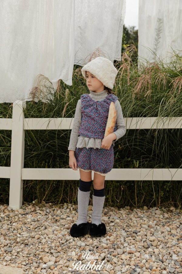 ❄️ 可愛蓬鬆爆米花紋針織背心