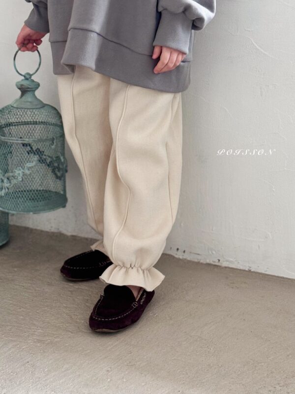 ❄️ 甜美慵懶荷葉邊縮口褲