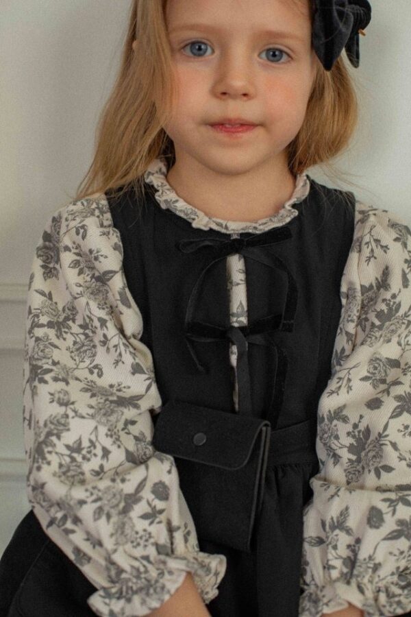 ❄️ 復古花朵荷葉領上衣