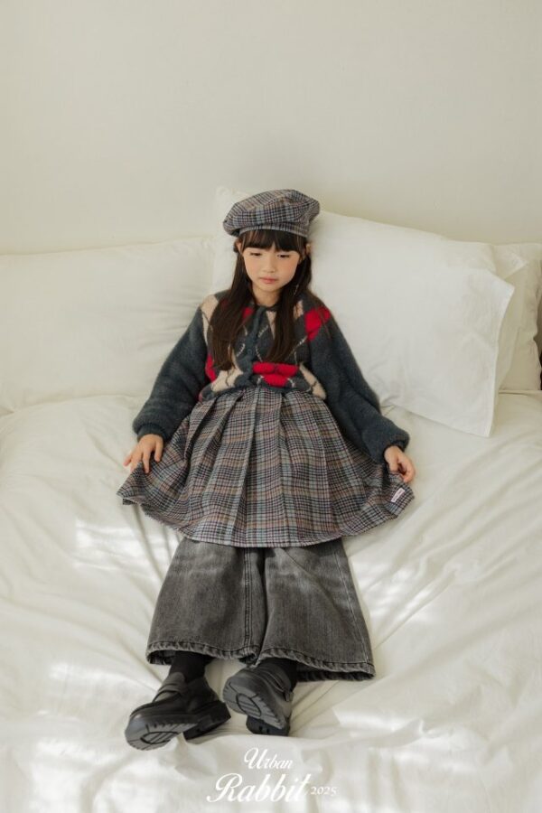 ❄️ 氣質優雅復古格紋裙