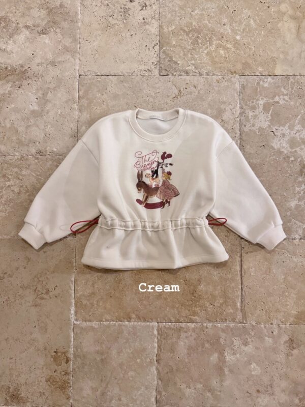 ❄️ 可愛休閒抽繩下擺大學T