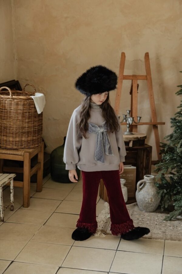 ❄️ 優雅絲絨蝴蝶結衛衣