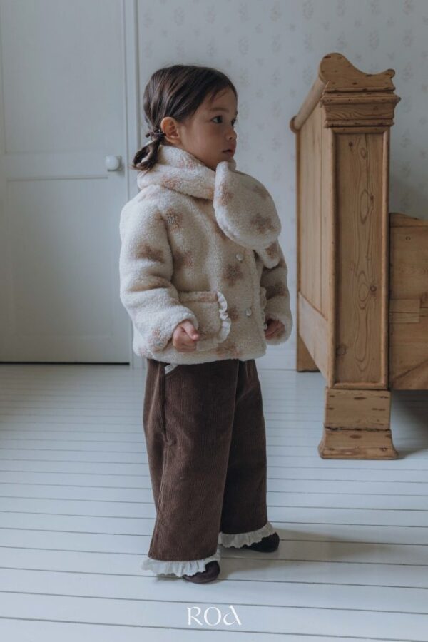 ❄️ 花卉提花毛絨圍巾