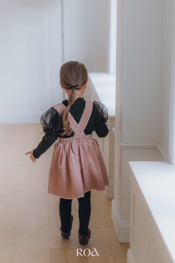 ❄️ 絲帶荷葉吊帶裙