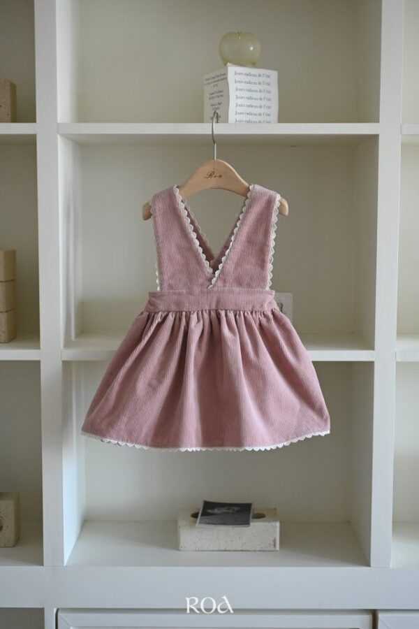 ❄️ 絲帶荷葉吊帶裙