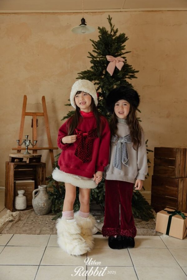 ❄️ 優雅絲絨蝴蝶結衛衣