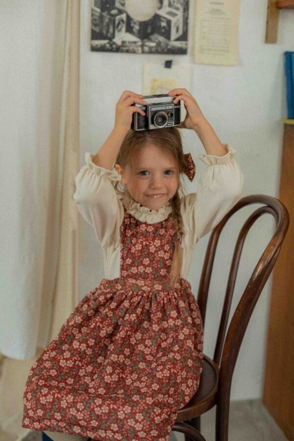 ❄️ 花漾甜心燈芯絨背心洋裝