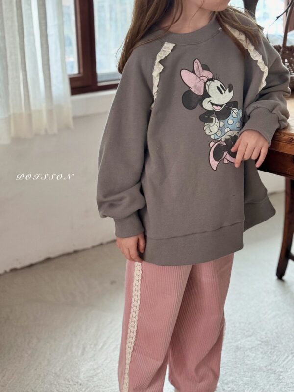 ❄️ 米妮荷葉滾邊大學T