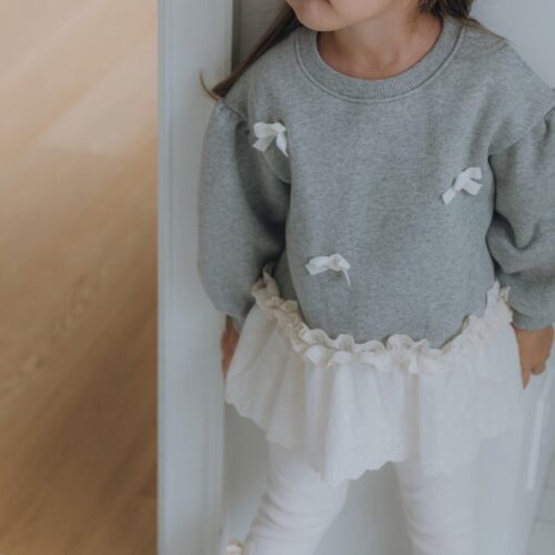 ❄️ 蝴結微光拼接上衣