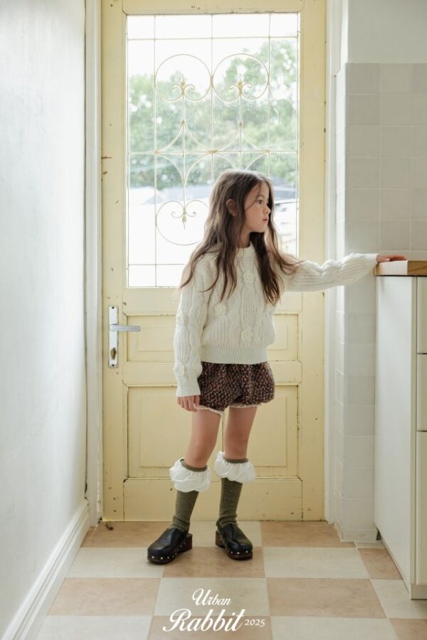 ❄️ 蓬鬆爆米花紋針織寬褲