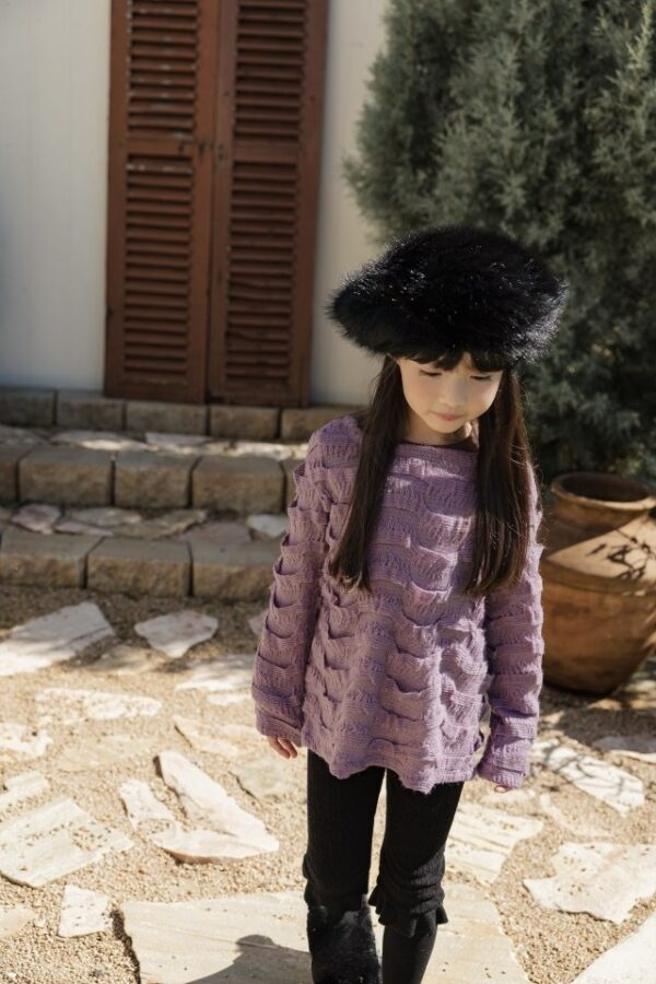 ❄️ 優雅立體波浪紋針織上衣