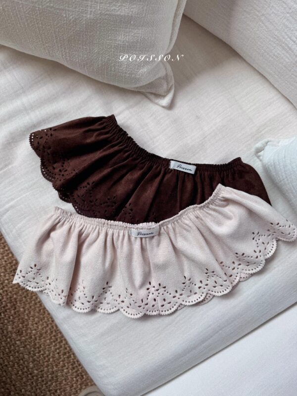 ❄️ 麂皮拼接層次感短裙