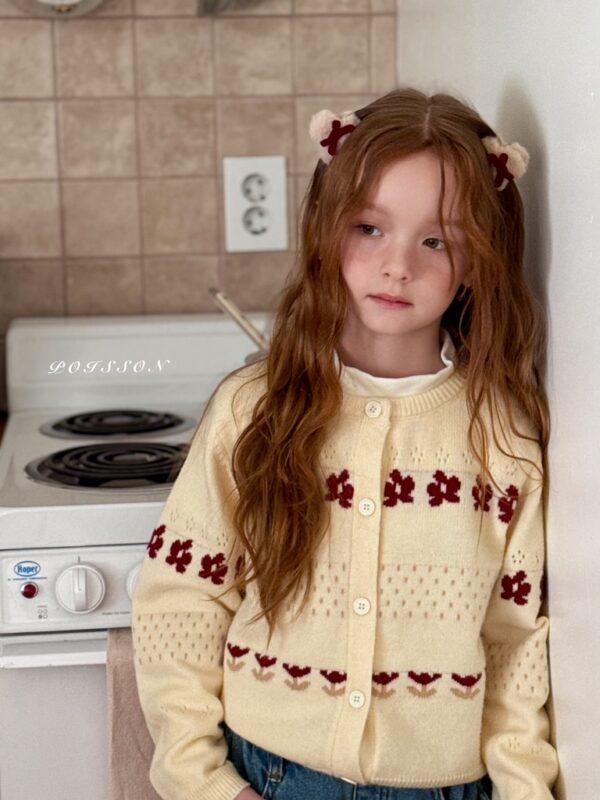 ❄️ 軟糯朦朧色系小花開襟衫