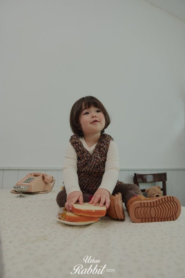 ❄️ 可愛蓬鬆爆米花紋針織背心