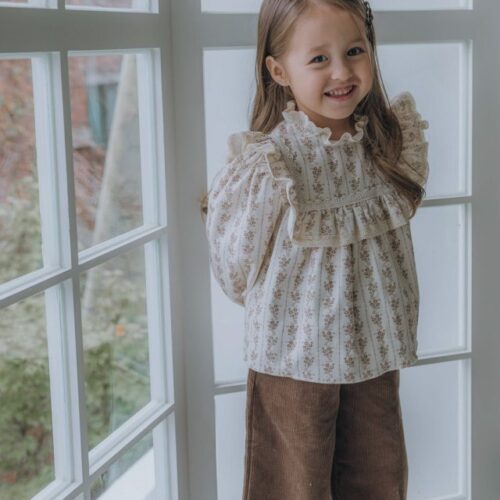 ❄️ 方領荷葉邊襯衫