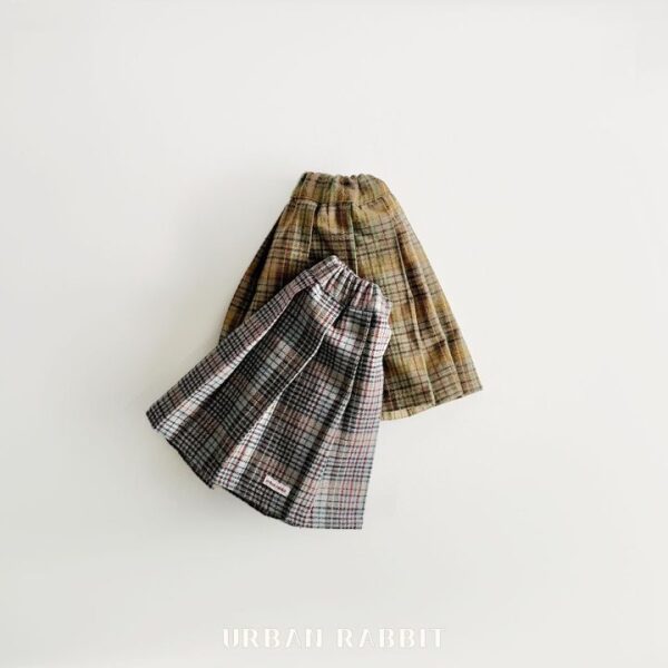 ❄️ 氣質優雅復古格紋裙