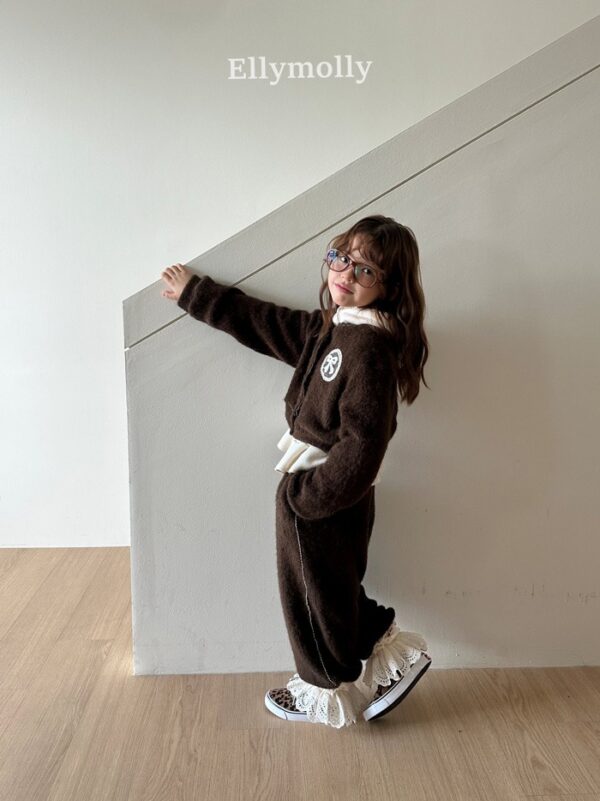 ❄️ 毛絨蝴蝶結針織開襟衫