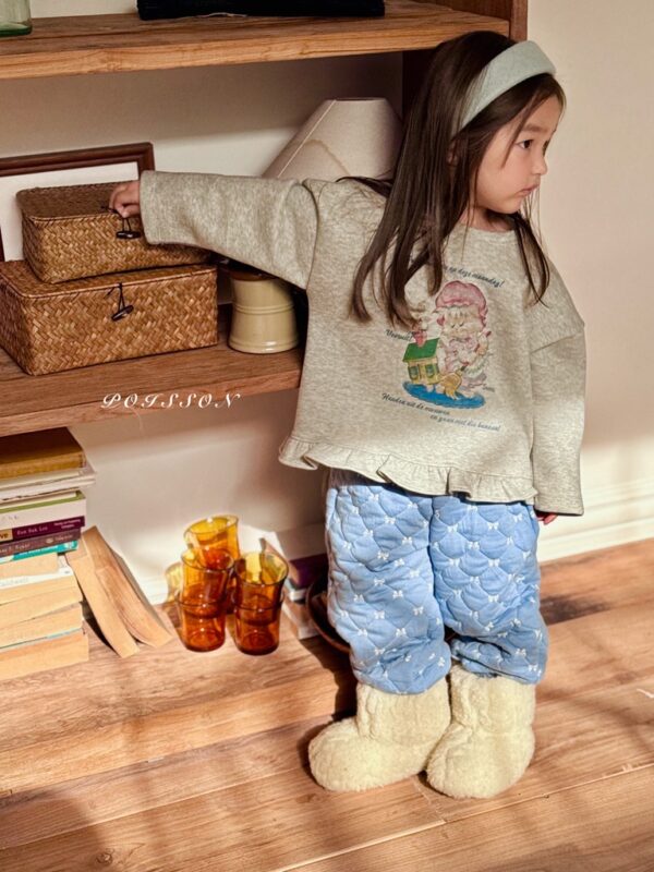 ❄️ 甜美復古荷葉邊下擺上衣