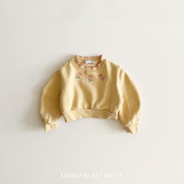 ❄️ 甜美花朵刺繡娃娃領衛衣