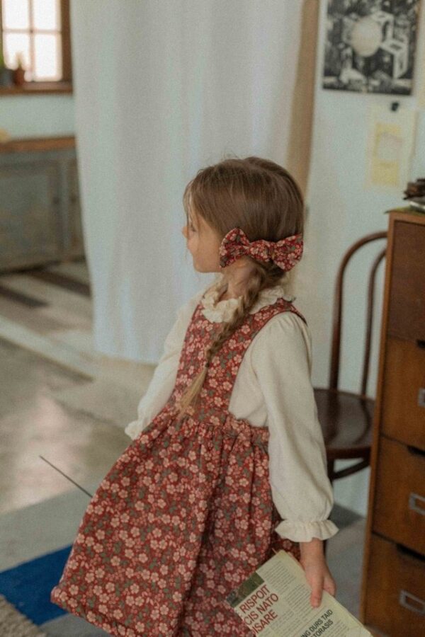 ❄️ 花漾甜心燈芯絨背心洋裝